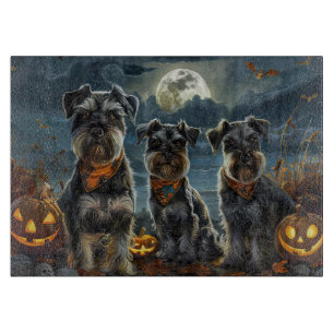 Schnauzer Halloween Spooky Cutting Board
