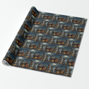 Schnauzer Halloween Spooky  Wrapping Paper