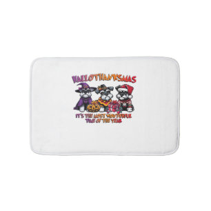 Schnauzer Halloween Thanksgiving Christmas Classic Bath Mat
