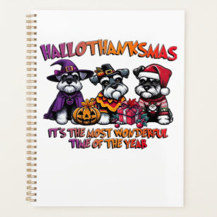 Schnauzer Halloween Thanksgiving Christmas Classic Planner
