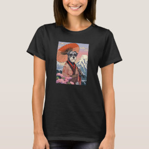 Schnauzer Kimono Funny Dog Geisha T-Shirt