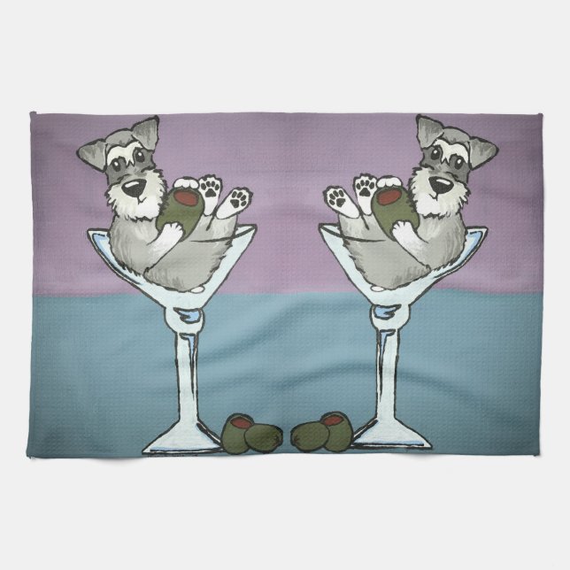 Schnauzer Kitchen Towel (Horizontal)
