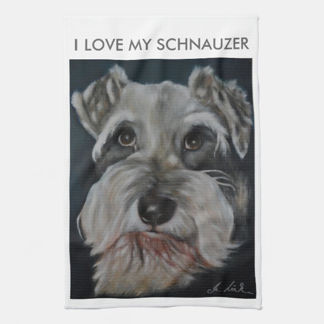 Schnauzer Kitchen Towels (Vertical)