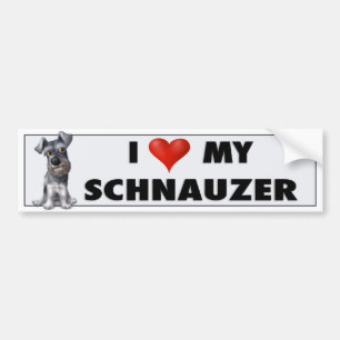 Schnauzer Love Sticker
