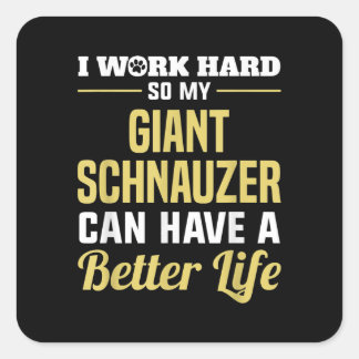 Schnauzer Lover | Giant Schnauzer Funny Dog Gifts Square Sticker