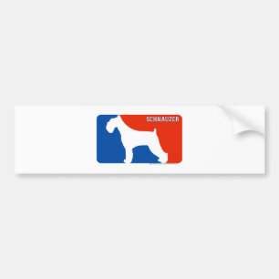 Schnauzer Major League Dog Bumper Sticker