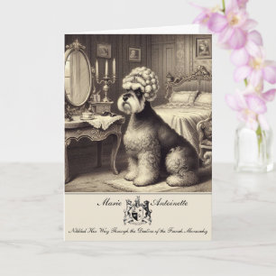 Schnauzer Marie Antoinette Folded Greeting Card