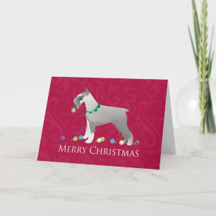 Schnauzer Merry Christmas Design Holiday Card