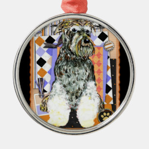SCHNAUZER METAL ORNAMENT