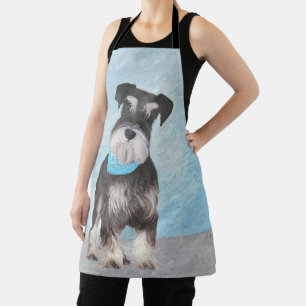 Schnauzer (Miniature) Painting - Cute Original Dog Apron