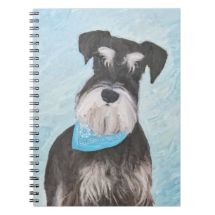 Schnauzer (Miniature) Painting - Cute Original Dog Notebook
