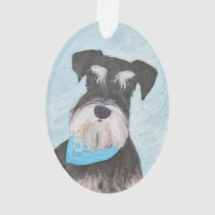 Schnauzer (Miniature) Painting - Cute Original Dog Ornament