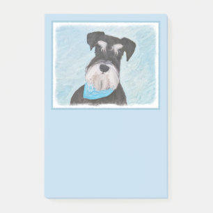 Schnauzer (Miniature) Painting - Cute Original Dog Post-it Notes