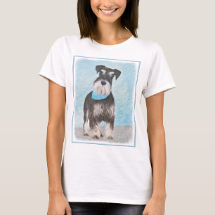 Schnauzer (Miniature) Painting - Cute Original Dog T-Shirt