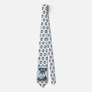 Schnauzer (Miniature) Painting - Cute Original Dog Tie