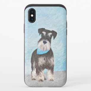 Schnauzer (Miniature) Painting - Cute Original Dog iPhone X Slider Case