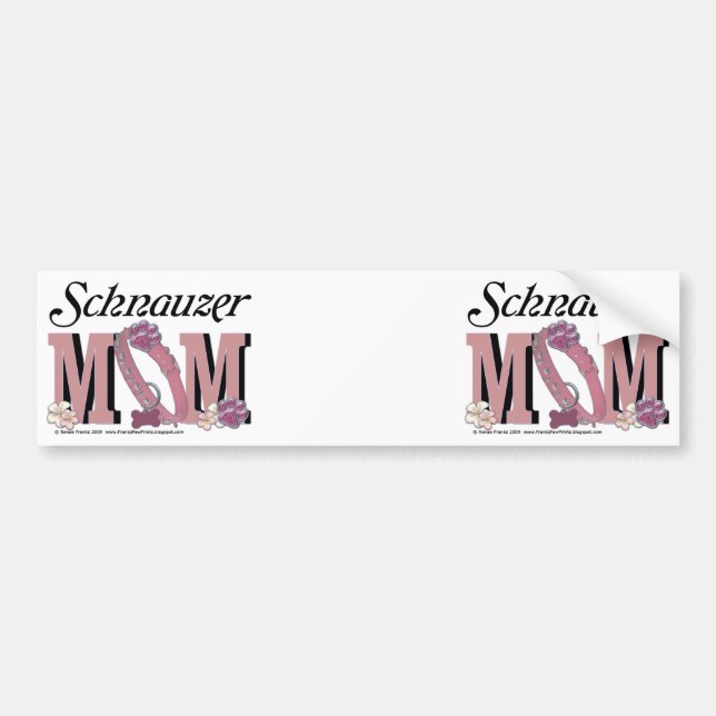 Schnauzer MOM Bumper Sticker (Front)