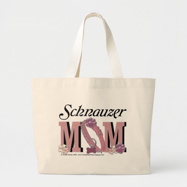 Schnauzer MOM Large Tote Bag (Front)