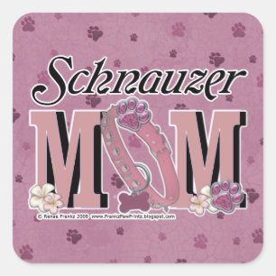 Schnauzer MOM Square Sticker