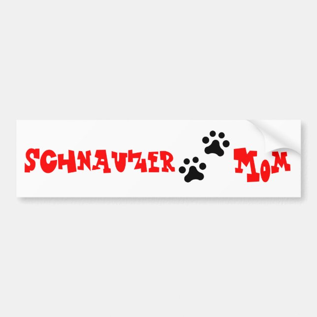 Schnauzer Mum Bumper Sticker (Front)