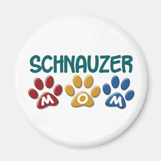 SCHNAUZER Mum Paw Print 1 Magnet (Front)