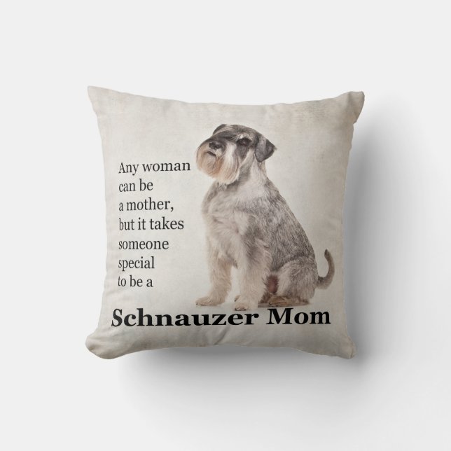 Schnauzer Mum Pillow (Front)