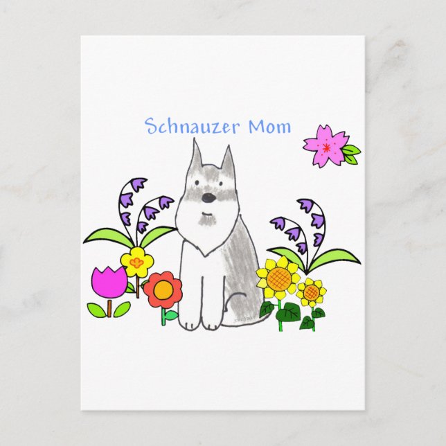 Schnauzer Mum Postcard (Front)
