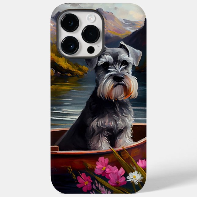 Schnauzer on a Paddle: A Scenic Adventure Case-Mate iPhone Case (Back)