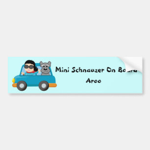 Schnauzer on Board Bumper Sticker
