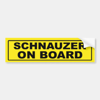 Schnauzer on Board Bumper Sticker