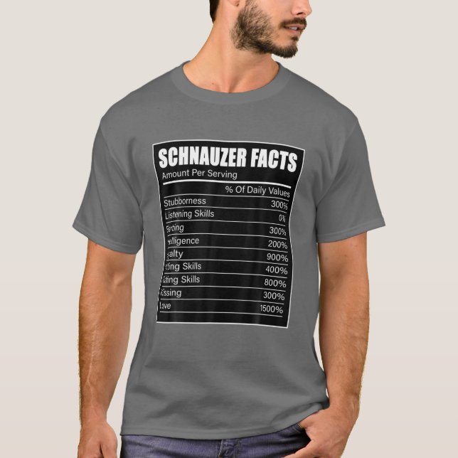 Schnauzer Owner Dog Lover Schnauzer Facts T-Shirt (Front)