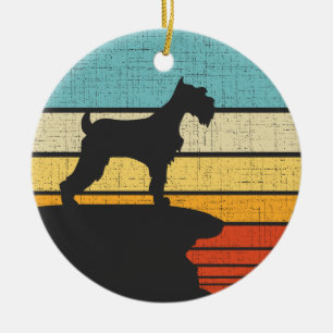  Schnauzer Owner Retro Vintage Dog Puppy Lover  Ceramic Ornament