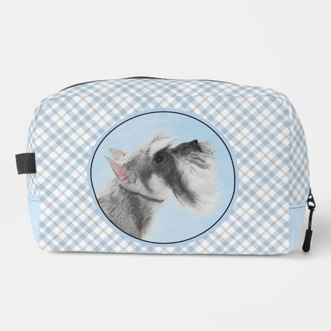 Schnauzer Painting Giant Standard Cropped Dog Art Dopp Kit (Front)