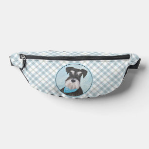 Schnauzer Painting Miniature Uncropped Pet Dog Art Bum Bags