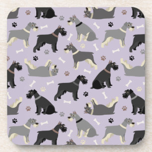 Schnauzer Paws and Bones Coaster