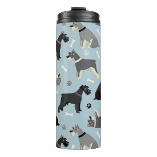 Schnauzer Paws and Bones Thermal Tumbler