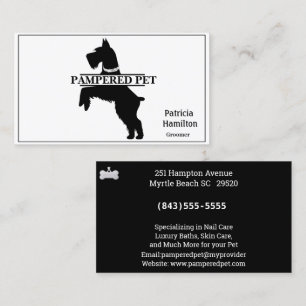 Schnauzer Pet Groomer/ Vet Business Card