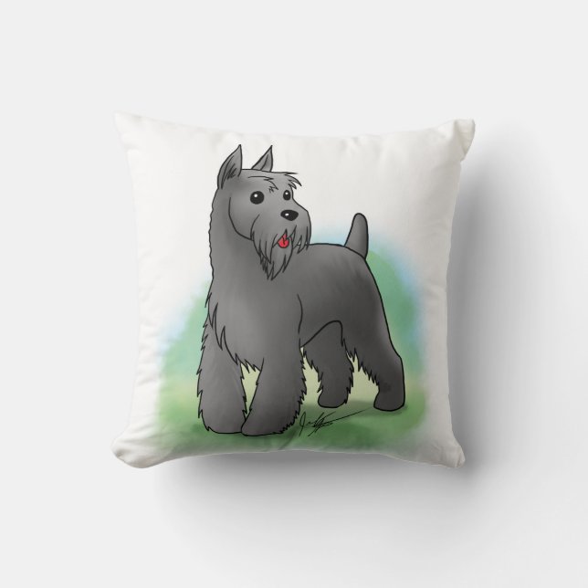 Schnauzer Pillow (Front)