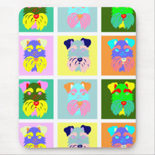 Schnauzer Pop Art Mouse Pad