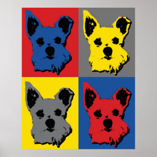 Schnauzer pop art poster