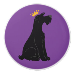 Schnauzer Prince Ceramic Knob