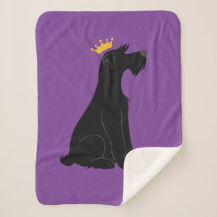 Schnauzer Prince Sherpa Blanket