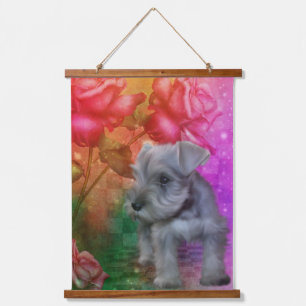 Schnauzer Puppy Dog Animal Art   Hanging Tapestry
