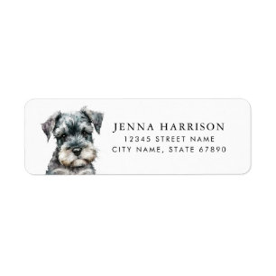 Schnauzer Return Address Label