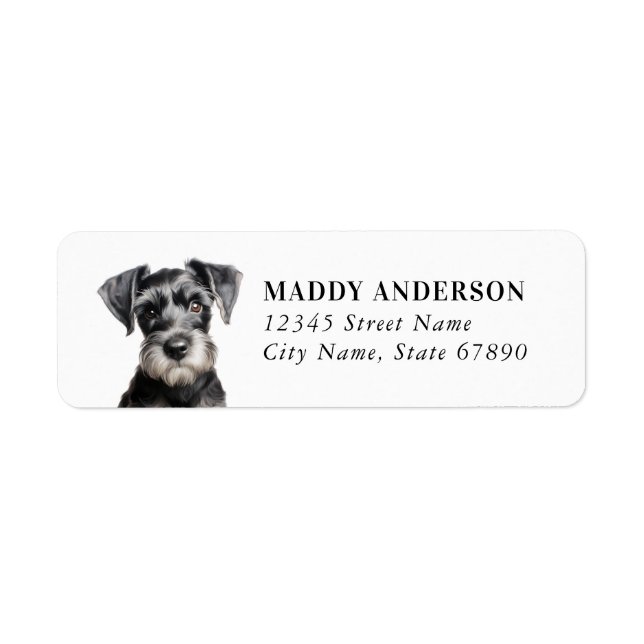 Schnauzer Return Address Label (Front)