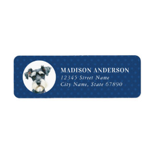 Schnauzer Return Address Label