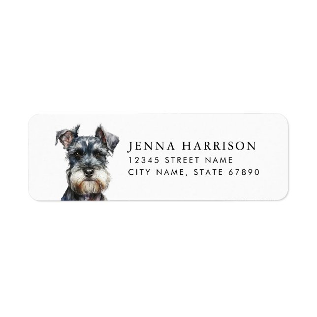 Schnauzer Return Address Label (Front)