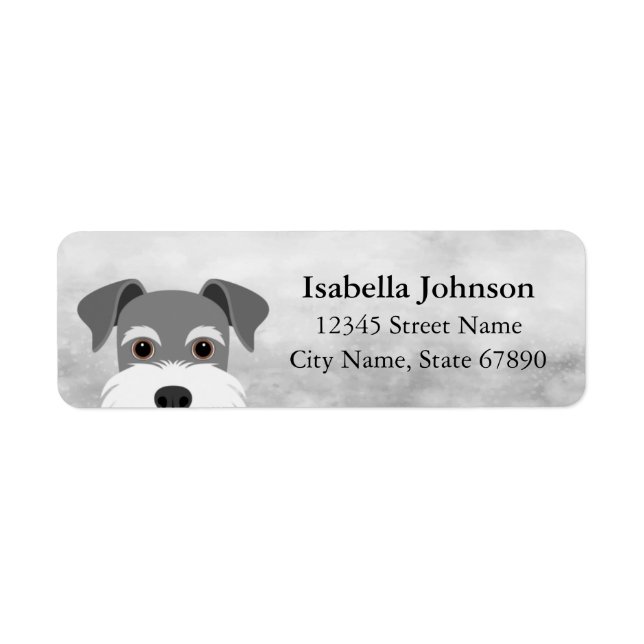 Schnauzer Return Address Labels (Front)
