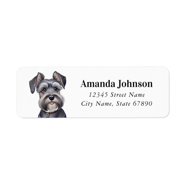 Schnauzer Return Address Labels (Front)