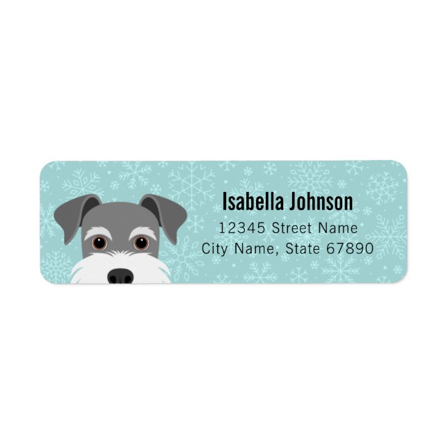 Schnauzer Return Address Labels (Front)